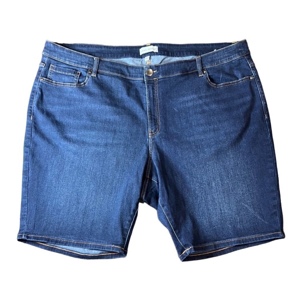 Lane Bryant mid-rise Bermuda jean shorts, size 28